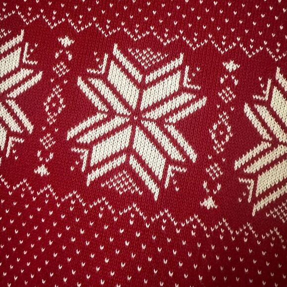 Dockers Christmas Sweater XL Crew Neck Snow Flake - Picture 3 of 4